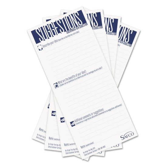 Suggestion Box Cards, 3.5 x 8, White, 25/Pack1