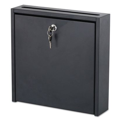 Wall-Mountable Interoffice Mailbox, 12 x 3 x 12, Black1