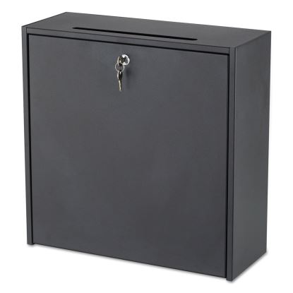 Wall-Mountable Interoffice Mailbox, 18 x 7 x 18, Black1