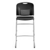 Vy Sled Base Bistro Chair, Supports Up to 350 lb, Black Seat/Back, Silver Base2