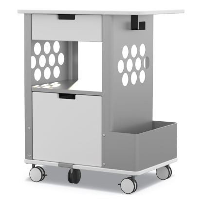Mobile Storage Cart, 28w x 20d x 33.5h, White, 150-lb Capacity1