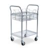 Wire Mail Cart, 600-lb Capacity, 18.75w x 26.75d x 38.5h, Metallic Gray2