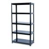 Boltless Steel Shelving, Five-Shelf, 36w x 18d x 72h, Black1