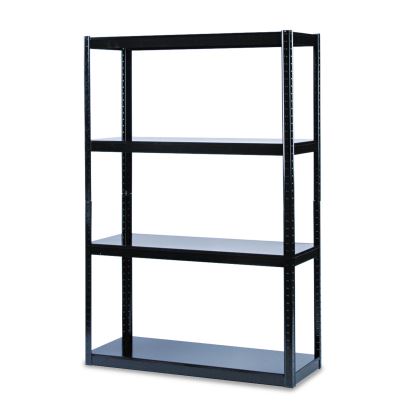 Boltless Steel Shelving, Five-Shelf, 48w x 18d x 72h, Black1