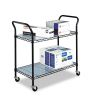 Wire Utility Cart, Two-Shelf, 43.75w x 19.25d x 40.5h, Black2