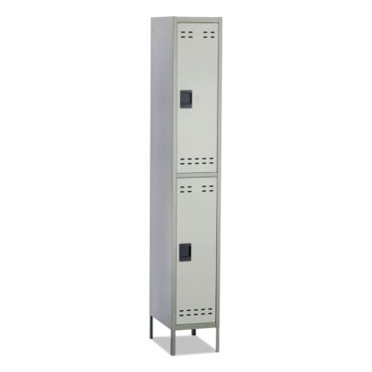 Double-Tier Locker, 12w x 18d x 78h, Two-Tone Gray1