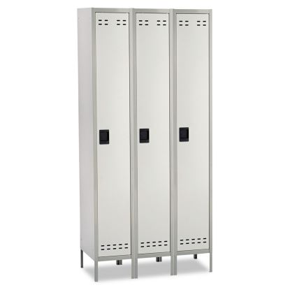 Single-Tier, Three-Column Locker, 36w x 18d x 78h, Two-Tone Gray1