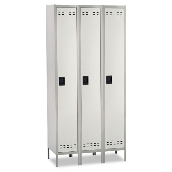 Single-Tier, Three-Column Locker, 36w x 18d x 78h, Two-Tone Gray1