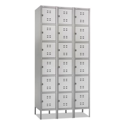 Three-Column Box Locker, 36w x 18d x 78h, Two-Tone Gray1