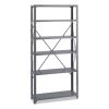 Commercial Steel Shelving Unit, Six-Shelf, 36w x 12d x 75h, Dark Gray2