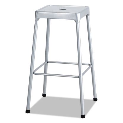 Bar-Height Steel Stool, Backless, Supports Up to 250 lb, 29" Seat Height, Silver1