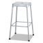 Bar-Height Steel Stool, Backless, Supports Up to 250 lb, 29" Seat Height, Silver1