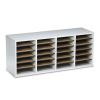 Wood/Laminate Literature Sorter, 24 Sections, 39 1/4 x 11 3/4 x 16 3/8, Gray1