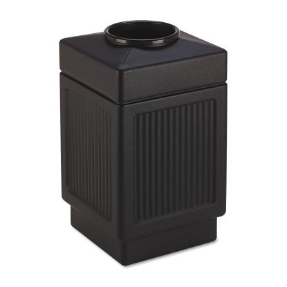 Canmeleon Top-Open Receptacle, Square, Polyethylene, 38 gal, Textured Black1