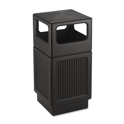 Canmeleon Side-Open Receptacle, Square, Polyethylene, 38 gal, Textured Black1