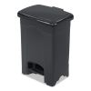 Step-On Receptacle, Rectangular, Plastic, 4 gal, Black1