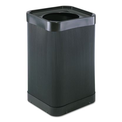 At-Your Disposal Top-Open Waste Receptacle, Square, Polyethylene, 38 gal, Black1