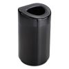 Open Top Round Waste Receptacle, Steel, 30 gal, Black2