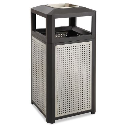 Ashtray-Top Evos Series Steel Waste Container, 38 gal, Black1