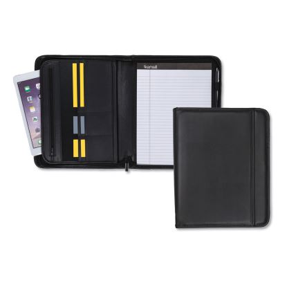 Professional Zippered Pad Holder, Pockets/Slots, Writing Pad, Black1