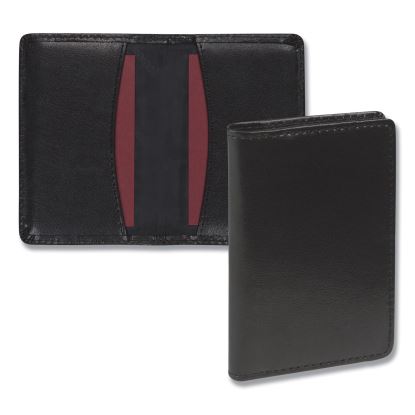 Regal Leather Business Card Wallet, Holds 25 2 x 3.5 Cards, 4.25 x 3, Black1