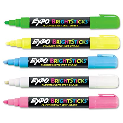 Bright Sticks, Medium Bullet Tip, Assorted Colors, 5/Set1