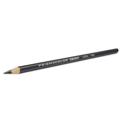 EBONY Sketching Pencil, 4 mm, 2B (#1), Jet Black Lead, Black Matte Barrel, Dozen1