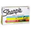 Liquid Pen Style Highlighters, Fluorescent Pink Ink, Chisel Tip, Pink/Black/Clear Barrel, Dozen2