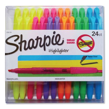 Pocket Style Highlighters, Assorted Ink Colors, Chisel Tip, Assorted Barrel Colors, 24/Pack1
