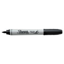 Brush Tip Permanent Marker, Medium Brush Tip, Black, Dozen1