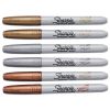 Metallic Fine Point Permanent Markers, Fine Bullet Tip, Gold-Silver-Bronze, 6/Pack2