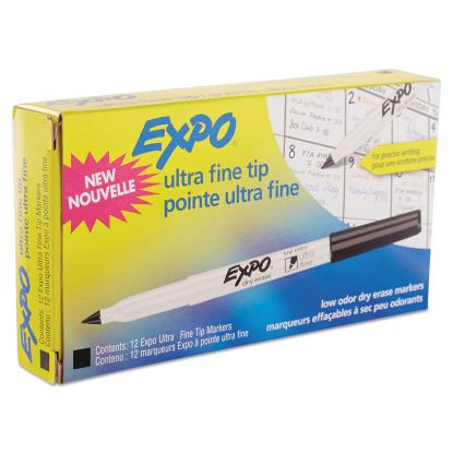 Low-Odor Dry-Erase Marker, Extra-Fine Needle Tip, Black1