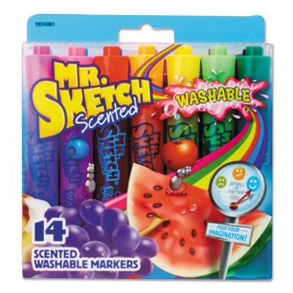 Washable Markers, Broad Chisel Tip, Assorted Colors, 14/Set1