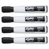 Magnetic Dry Erase Marker, Broad Chisel Tip, Black, 4/Pack2