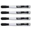 Magnetic Dry Erase Marker, Fine Bullet Tip, Black, 4/Pack2