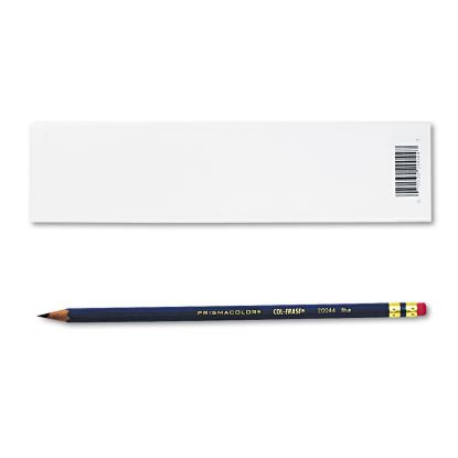 Col-Erase Pencil with Eraser, 0.7 mm, 2B (#1), Blue Lead, Blue Barrel, Dozen1