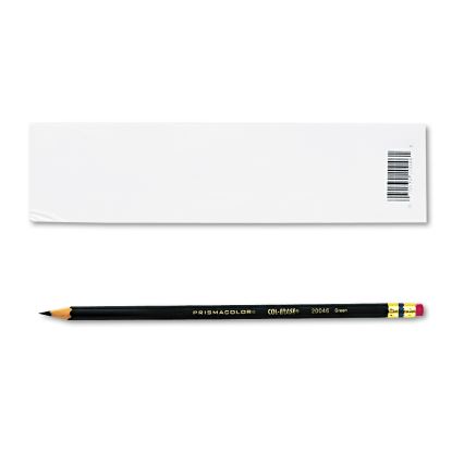 Col-Erase Pencil with Eraser, 0.7 mm, 2B (#1), Green Lead, Green Barrel, Dozen1