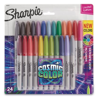 Cosmic Color Permanent Markers, Medium Bullet Tip, Assorted Cosmic Colors, 24/Pack1
