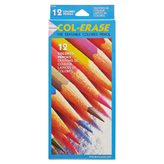 Col-Erase Pencil with Eraser, 0.7 mm, 2B (#1), Assorted Lead/Barrel Colors, Dozen1