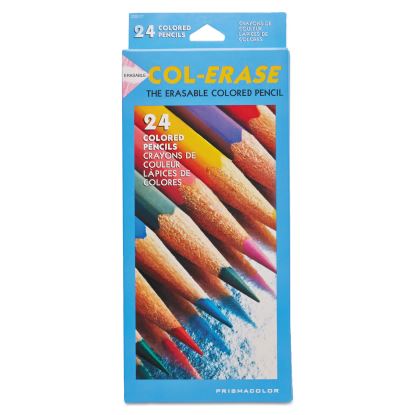 Col-Erase Pencil with Eraser, 0.7 mm, 2B (#1), Assorted Lead/Barrel Colors, 24/Pack1