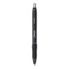 S-Gel High-Performance Gel Pen, Retractable, Fine 0.5 mm, Blue Ink, Black Barrel, Dozen1