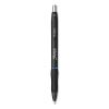 S-Gel High-Performance Gel Pen, Retractable, Medium 0.7 mm, Blue Ink, Black Barrel, Dozen1