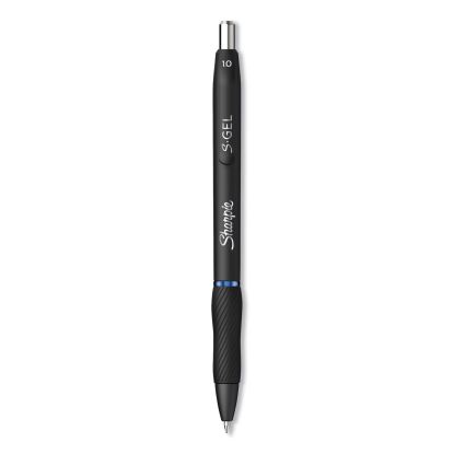 S-Gel High-Performance Gel Pen, Retractable, Bold 1 mm, Blue Ink, Black Barrel, Dozen1