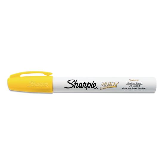 Permanent Paint Marker, Medium Bullet Tip, Yellow, Dozen1