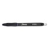 S-Gel High-Performance Gel Pen, Retractable, Medium 0.7 mm, Purple Ink, Black Barrel, Dozen2