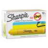 Tank Style Highlighters, Yellow Ink, Chisel Tip, Yellow Barrel, Dozen1