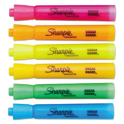 Tank Style Highlighters with Open-Stock Box, Assorted Ink Colors, Chisel Tip, Assorted Barrel Colors, Dozen1