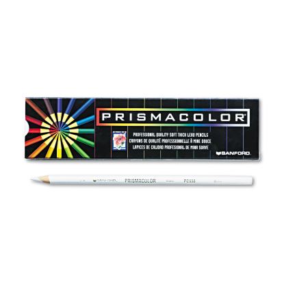 Premier Colored Pencil, 3 mm, 2B (#1), White Lead, White Barrel, Dozen1