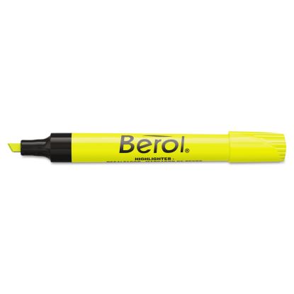 4009 Chisel Tip Highlighter, Fluorescent Yellow Ink, Chisel Tip, Yellow/Black Barrel, Dozen1