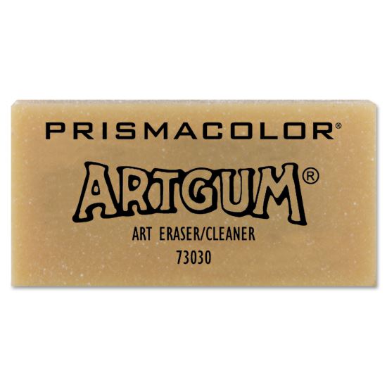 ARTGUM Eraser, For Pencil Marks, Rectangular Block, Large, Off White, Dozen1